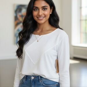 Tendency White Blouse New with Tags